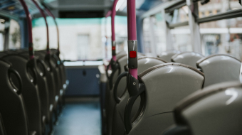 Interior of a public bus transport